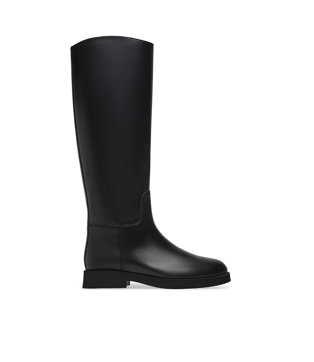 LoriBlu Over the knee riding high quality leather boots 8 made in Italy black leather boots