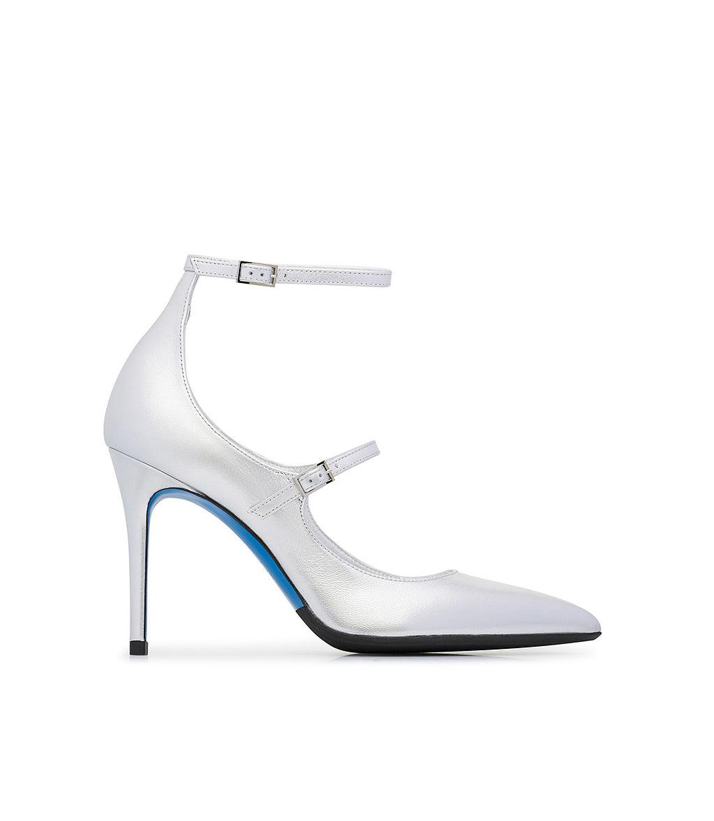 Shoes size 7 2024 Stiletto heels white,lt.blu