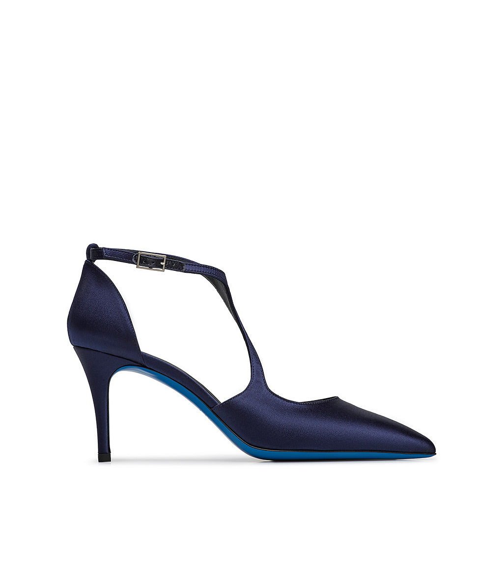 Blue satin pumps Blue satin pumps