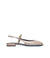 Slingback flat in vernice nero con cinturini