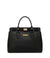 Black embossed  leathe tote bag