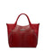 Burgundy embossed texture leather tote bag